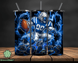 indianapolis colts tumbler wrap glow, nfl logo tumbler png, nfl design png, design by crocodileart-14