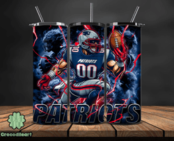 new england patriots tumbler wrap glow, nfl logo tumbler png, nfl design png, design by crocodileart-22