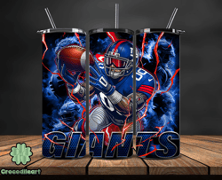 new york giants tumbler wrap glow, nfl logo tumbler png, nfl design png, design by crocodileart-24