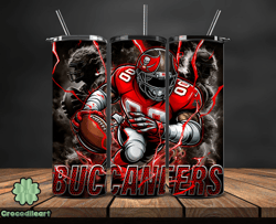 tampa bay buccaneers tumbler wrap glow, nfl logo tumbler png, nfl design png, design by crocodileart-30