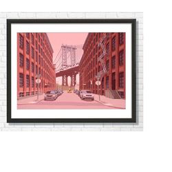 manhattan bridge print