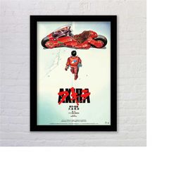 akira (1) japanese anime movie reproduction poster print wall art. available framed