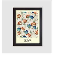 framed vintage japanese art print by watanabe seitei (d) poster print wall art