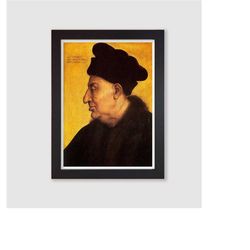 framed portrait of an old man by quentin matsys art print / wall art / poster print / quirky print