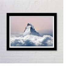 framed matterhorn alpine photograph poster print