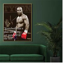 mike tyson famous boxing champion quote poster, no frame poster, sport room poster