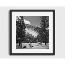 1962 mammoth mountain vintage photo -  digital download vintage ski art, ski home decor, antique ski, ski lodge wall dec