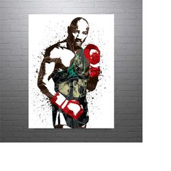 marvin hagler boxing art poster-free us shipping