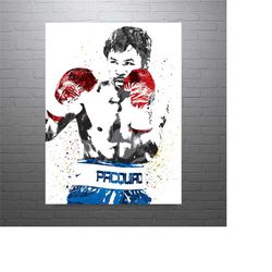 manny pacquiao boxing art poster-free us shipping
