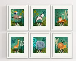 safari nursery decor - baby animal prints - baby safari animal nursery - safari nursery prints - nursery decor - animal