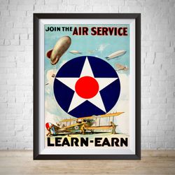 world war i propaganda air service recruit vintage recruiting propaganda poster military poster air force poster wall ar