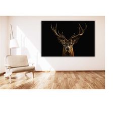 deer poster wall art canvas print,red deer photo