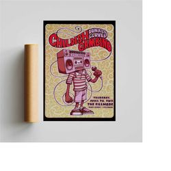 childish gambino retro band poster / room decor