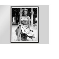 sophia loren vintage fashion photography print - old