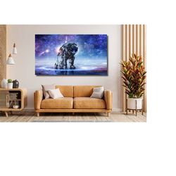 astronaut print on canvas wall art , modern