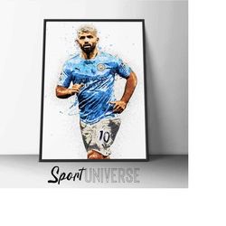 aguero canvas print sergio aguero poster canvas print