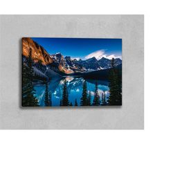 moraine lake print poster | canada landscape canvas