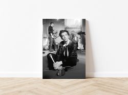 matty healy music poster the 1975 indie band print iconic black and white vintage celebrity singer photography canvas fr