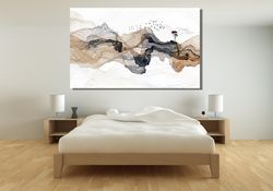 abstract mountain painting ready to hang canvas, watercolor mountain poster, mountain canvas, abstract mountain wall art