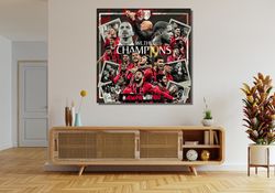 ac milan champions serie a 2022 ready to hang canvas,serie a wall art,gift for kids,football poster,ac milan poster,mila