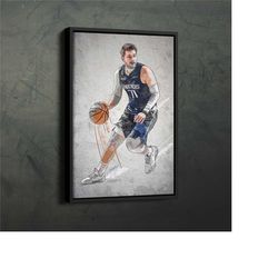 luka doncic poster dallas mavericks nba framed wall