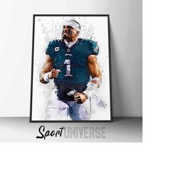 jalen hurts canvas print jalen hurts poster print