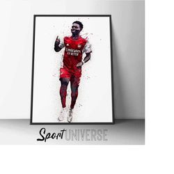 bukayo saka poster saka print canvas print arsenal