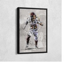 chase young poster washington commanders nfl canvas wall