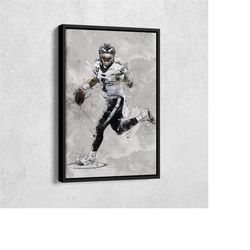 jalen hurts poster philadelphia eagles nfl canvas wall