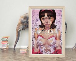 perfect blue anime movie poster  classic movie poster  high quality canvas cloth film poster for gift  a1a2a3a4a5