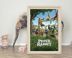 peter rabbit (2018) movie poster wall art  2023 minimalist movie poster  high quality canvas cloth poster  classic movie