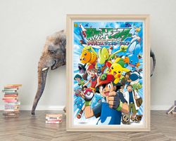 pokemon anime poster wall art  2023 movie poster  high quality canvas cloth poster  pokemon poster for gift