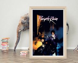 purple rain (1984) movie poster wall art  purple rain classic movie poster  high quality canvas cloth poster