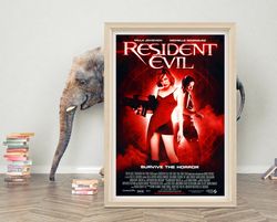 resident evil (2002) movie poster wall art  2023 movie poster  classic movie poster  high quality canvas cloth poster
