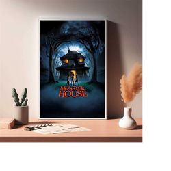 monster house horror action movie poster, canvas prints