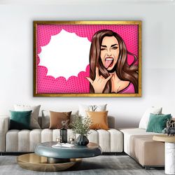 personalized pop art canvas, funny pop art print, pop art painting with custom text 1.jpg