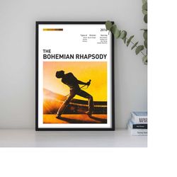 bohemian rhapsody custom poster, personalized movie posters, minimalist