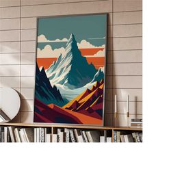 matterhorn swiss alps landscape poster | home decor