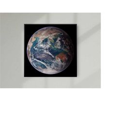 blue marble nasa photography print, photo poster of