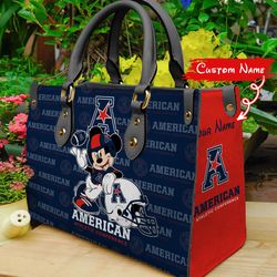 NCAA American Athletic Conference Mickey Women Leather Hand Bag