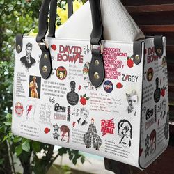 david bowie lover women leather hand bag, david bowie leather handbag