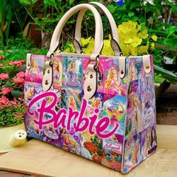 barbie leather handbag gift for women, barbie toys leather handbag, barbie leather handbag