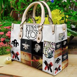 exquisite kings of leon leather hand bag, gift for womens day, kings of leon band leather handbag