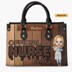 official nurse bag personalized custom leather bag, nurses day, appreciation gift for nurse, gift for her, birthday gift