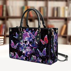 purple skull butterfly purses for women, shoulder bag, handbags for women, gothic, goth gifts, valentines day gifts