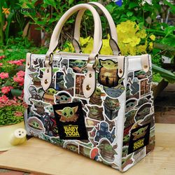 stylish baby yoda leather hand bag gift for womens day for womens day perfect gift for star wars fans