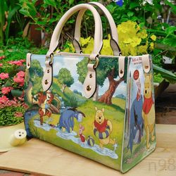 winnie the pooh women leather hand bag