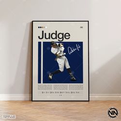 aaron judge poster, new york yankees poster, baseball prints, sports poster, baseball player gift, baseball wall art, sp