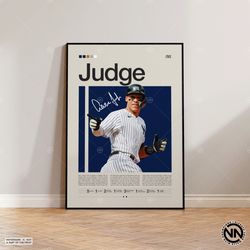 aaron judge poster, new york yankees poster, baseball prints, sports poster, baseball player gift, baseball wall art, sp