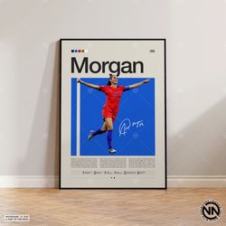 alex morgan poster, usa women footballer, soccer gifts, sports poster, football player poster, soccer wall art, sports b